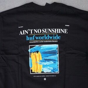 Huf Worldwide Skateboard T-Shirt Tee‎ Black Medium